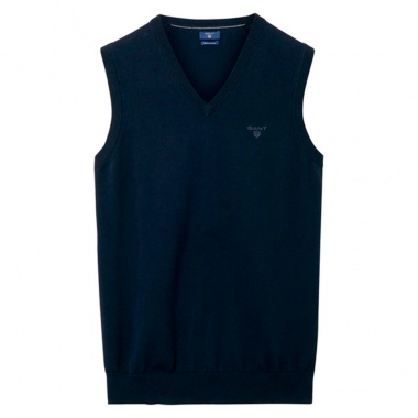 Chaleco de Algodón Ligero Azul Marino Gant