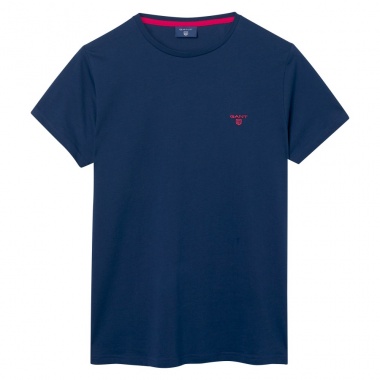 Camiseta lisa con logo contrastado