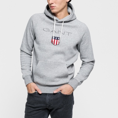 Sudadera Gris Original Con Capucha Gant