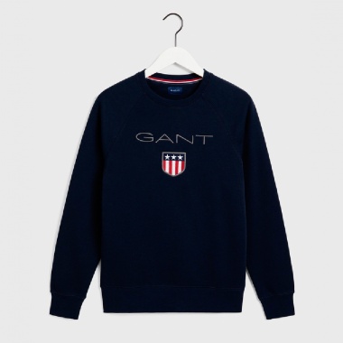 Sudadera Azul Marino Logotipo Gant