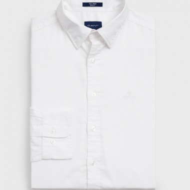 Camisa Blanca en Piqué Gant