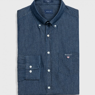 Camisa en Cambray Azul Añil Gant