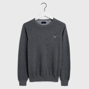 Jersey Gris en Piqué Gant