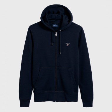 Sudadera con Cremallera y Capucha Azul Marino Gant