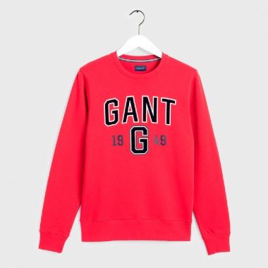 Sudadera roja logo universitario