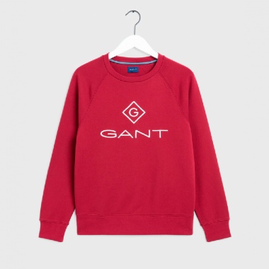 Sudadera roja logo Lock up