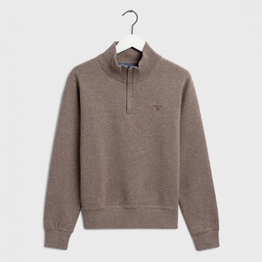 felpa media cremallera beige