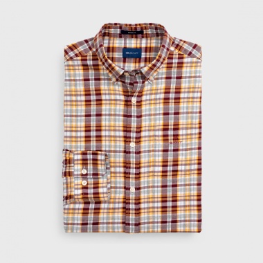 Camisa cuadros twill granate