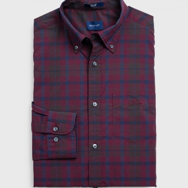 Camisa cuadros azul y granate