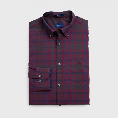 Camisa cuadros azul y granate