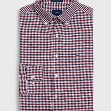 Camisa cuadros mini granate y azul