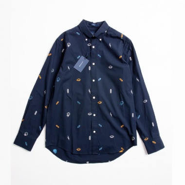 Camisa estampado cuerdas marino