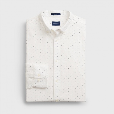 Camisa blanca micro estampado puntos
