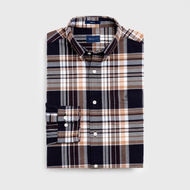 Camisa cuadros oxford marino