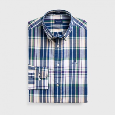 Camisa cuadros Tech Prep azul y lila