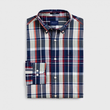 Camisa cuadros Tech Prep azul y rojo