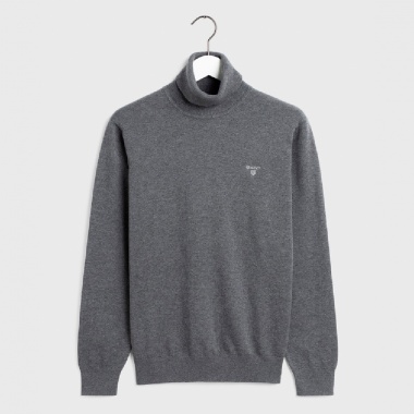 Jersey cuello alto lana gris