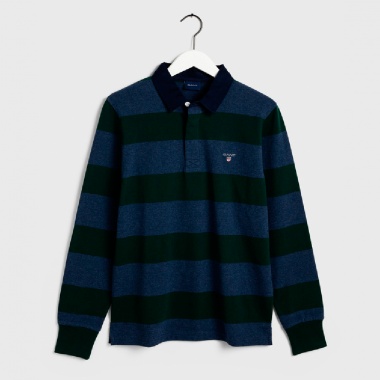Polo rayas verde y azul