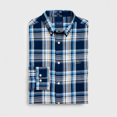 Camisa franela cuadros marino