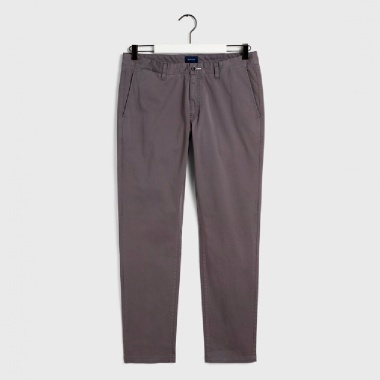 Chino satinado Slim gris antracita
