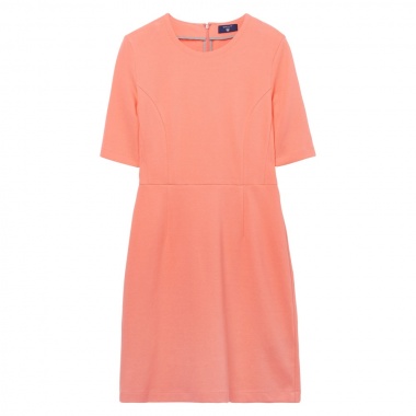 Vestido manga corta piqué