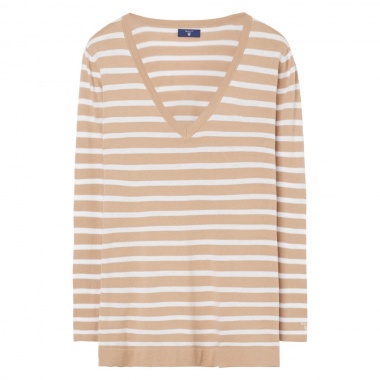 Jersey de pico estampado rayas