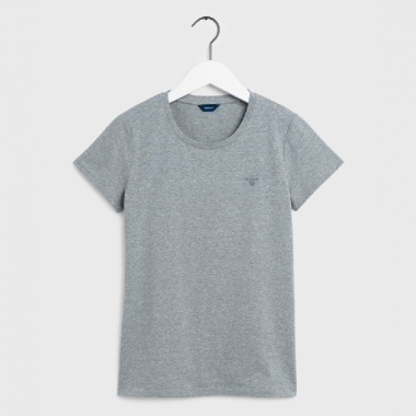 Camiseta de Cuello Redondo Gris Gant