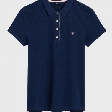 Polo piqué con cuello en contraste
