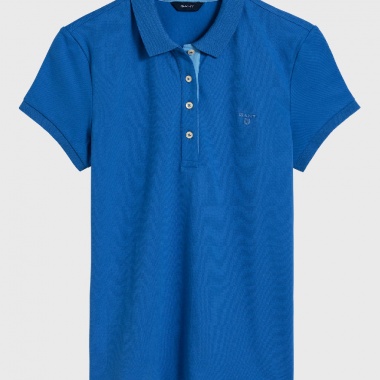 Polo de piqué con cuello en contraste