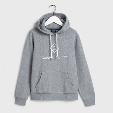 Sudadera logo capucha gris