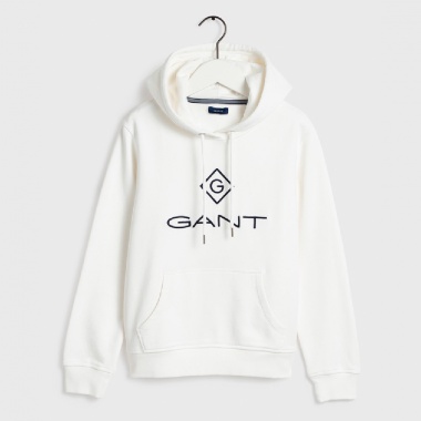 Sudadera logo capucha blanco
