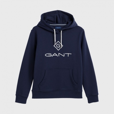 Sudadera logo capucha marino