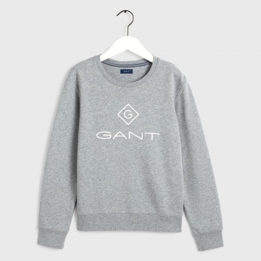 Sudadera Logo cuello redondo gris