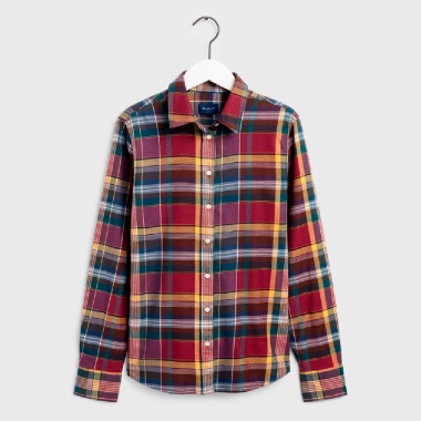 Camisa cuadros granate