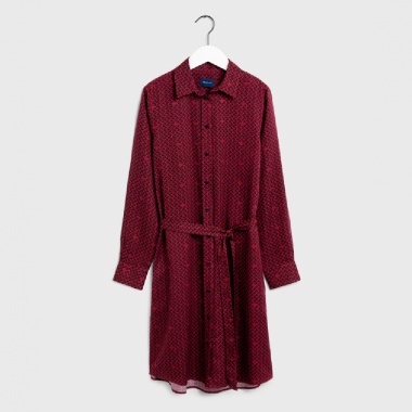Vestido camisero Signatura Weaver granate