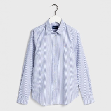 Camisa oxford rayas malva