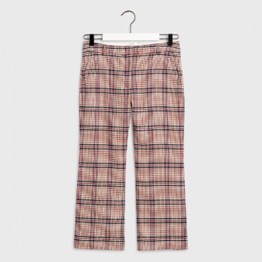 Pantalón culotte estampado cuadros