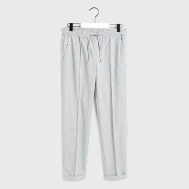 Pantalones cintura elástica lana gris