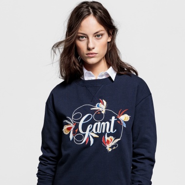Sudadera bordada marino