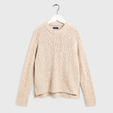 Jersey ochos trenzados beige