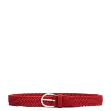 Cinturón trenzado rojo