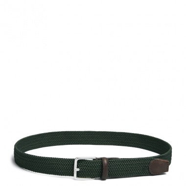 Cinturón trenzado elástico verde
