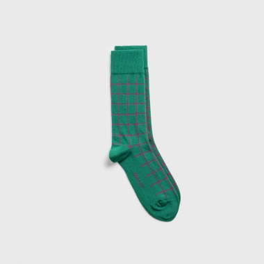 Calcetines verdes estampados cuadros