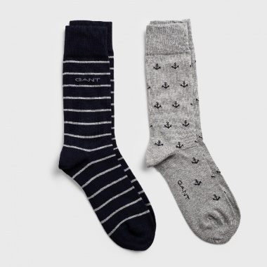 Pack 2 calcetines estampado anclas