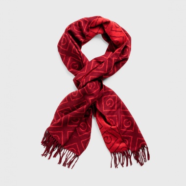 Bufanda insignia bicolor roja