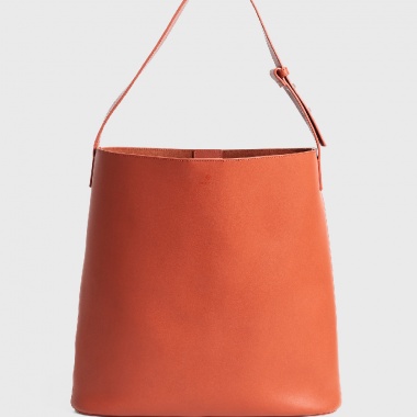 Bolso bombonera piel naranja