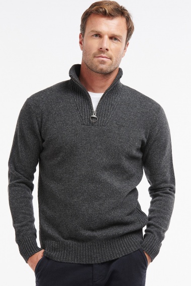 Jersey Gris Oscuro Media Cremallera Essential
