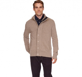 Cárdigan Patch Zip con logo