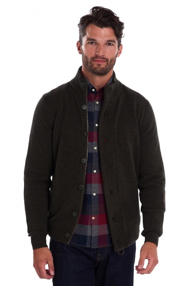Cárdigan Patch Zip Through Liso Lambswool