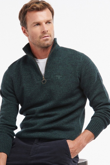Jersey Verde Essential Liso Lambswool